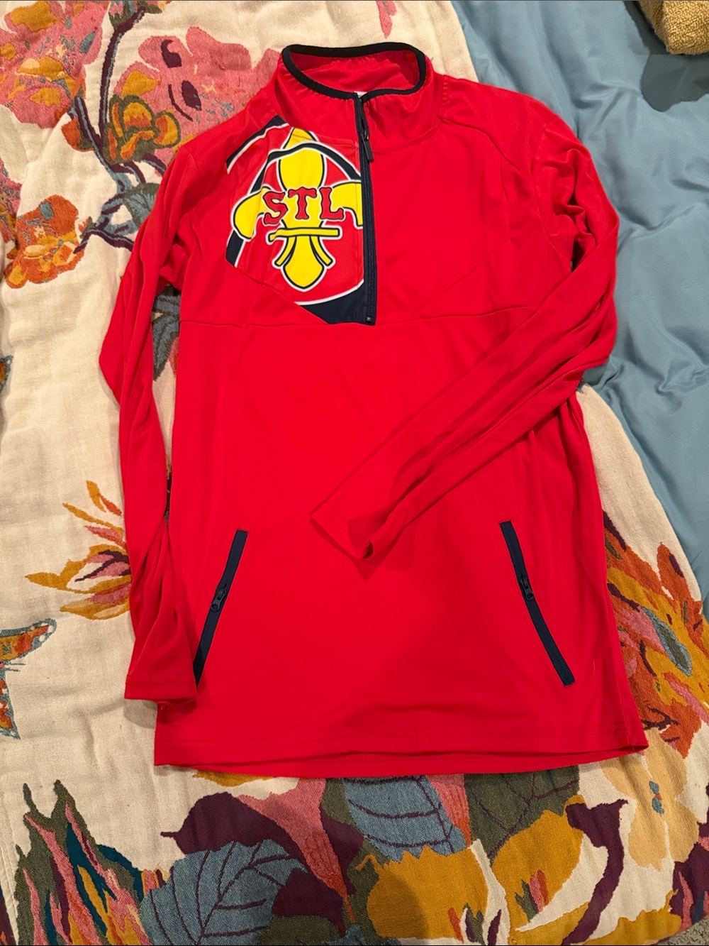 Unisex STL Cardinals Red Long Sleeve Quarter Zip